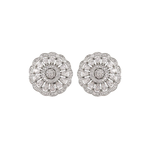 Sparkling Sophistication: Handmade CZ Stud Earrings