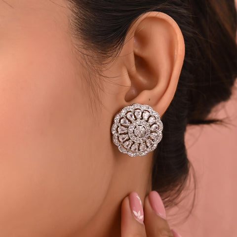 Sparkling Sophistication: Handmade CZ Stud Earrings