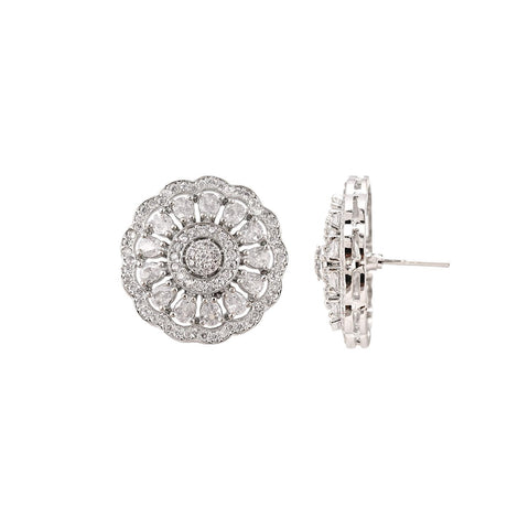 Sparkling Sophistication: Handmade CZ Stud Earrings