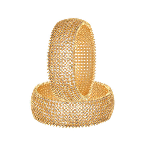 American Diamond CZ White Bold  Kada Bangles