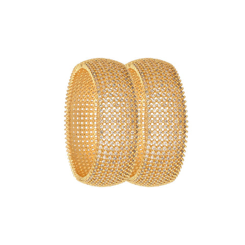 American Diamond CZ White Bold  Kada Bangles