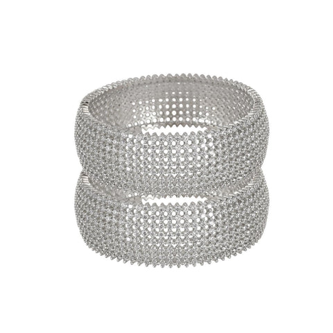 American Diamond CZ White Bold  Kada Bangles