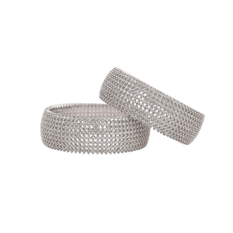 American Diamond CZ White Bold  Kada Bangles
