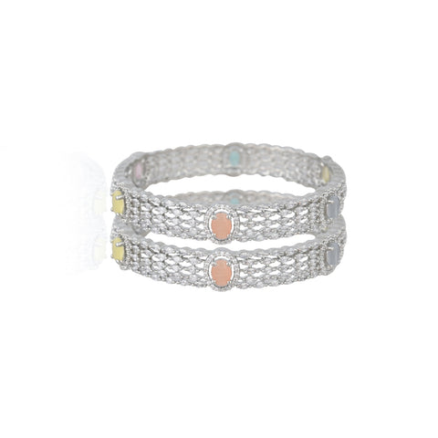 American Diamond CZ Multi Pota Stone Bangles