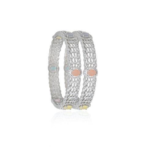 American Diamond CZ Multi Pota Stone Bangles