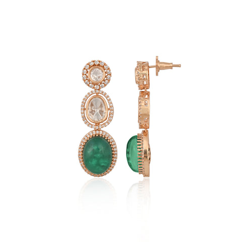 Heather Classic Kundan  Red & Green Wedding Necklace Set