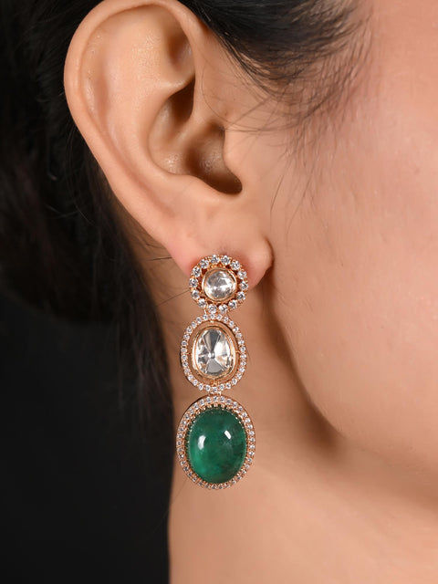 Heather Classic Kundan  Red & Green Wedding Necklace Set