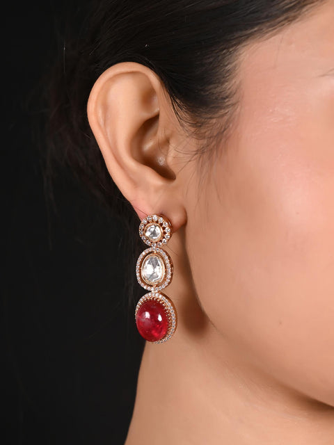 Heather Classic Kundan  Red & Green Wedding Necklace Set