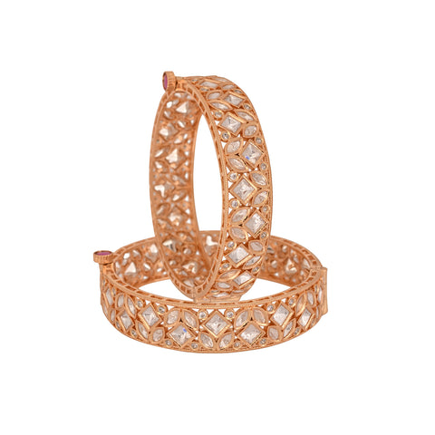 Kundan Diamond CZ  Openable Kada Bangles