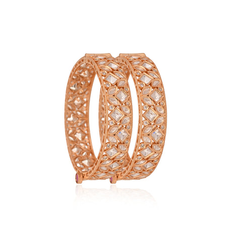 Kundan Diamond CZ  Openable Kada Bangles