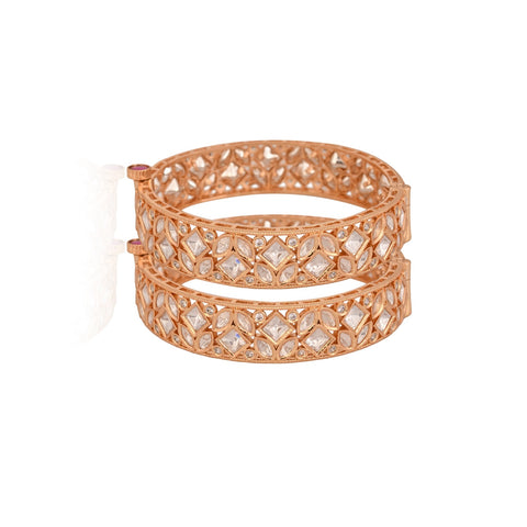 Kundan Diamond CZ  Openable Kada Bangles