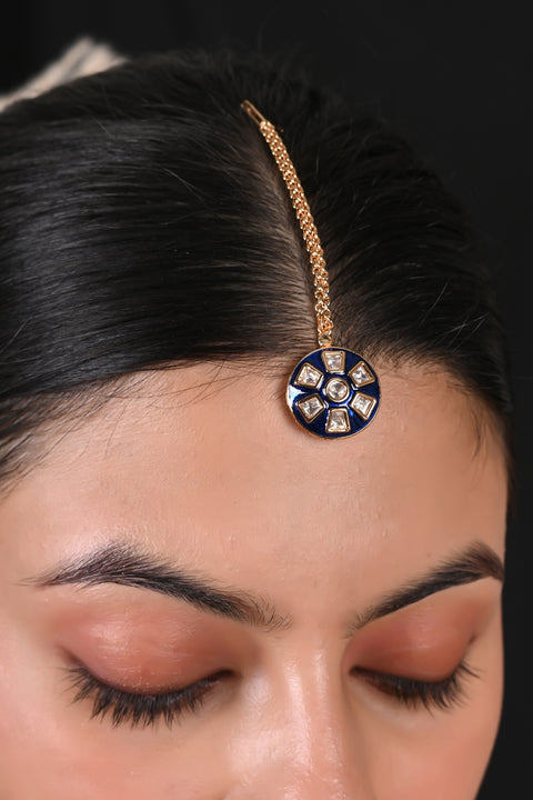 Premium Kundan CZ Motif Necklace Set for a Classic & Sophisticated Look