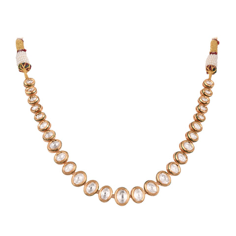 Premium Kundan Single Layer Necklace Jewellery Set for a Classic & Sophisticated Look