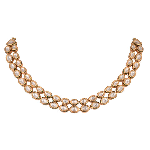 Premium Kundan Double Layer Necklace Jewellery Set for a Classic & Sophisticated Look