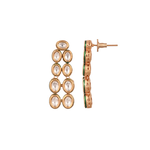 Premium Kundan Double Layer Necklace Jewellery Set for a Classic & Sophisticated Look