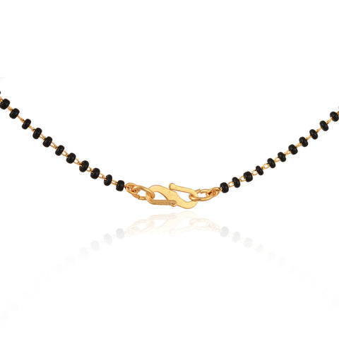 Gold Plated American Diamond CZ Round Mangalsutra With Chain
