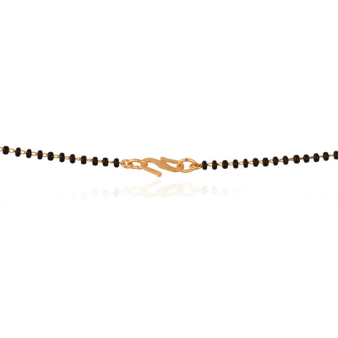 Gold Plated American Diamond CZ White Mangalsutra Set With Earring and Chain