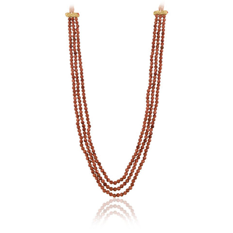 Semi-Precious American Onyx Brown Beads Necklace for Women