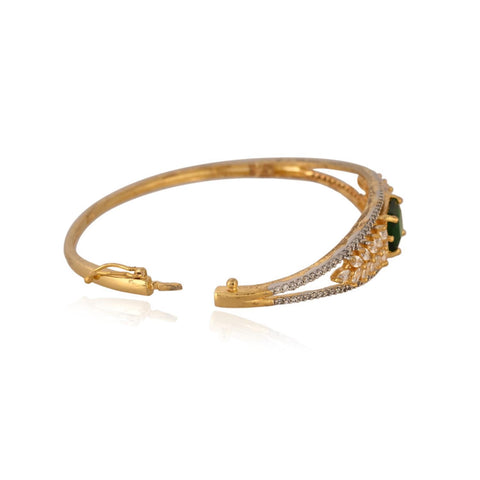 American Diamond CZ Green Red  Round Openable Bracelet
