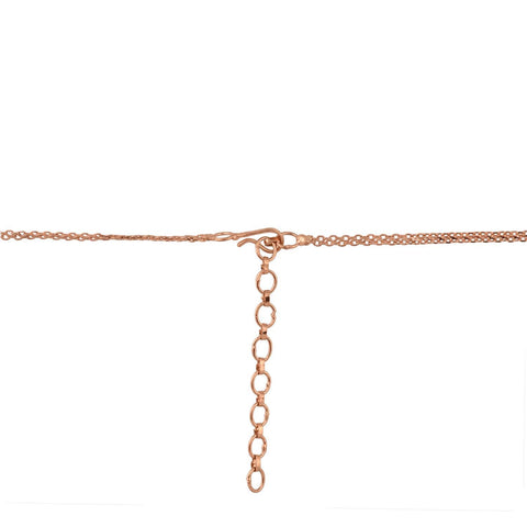 Silver Rose Gold Plated White American Diamond CZ Wedding Necklace Set With Earring