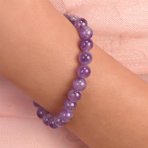 Natural Stone Healing Crystal Stretchable Bracelet for Women & Men