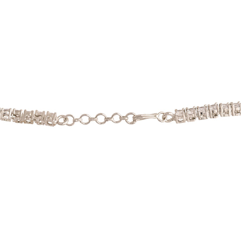 Timeless Classic Silver & Gold Plated Green Red American Diamond CZ Wedding Necklace Set
