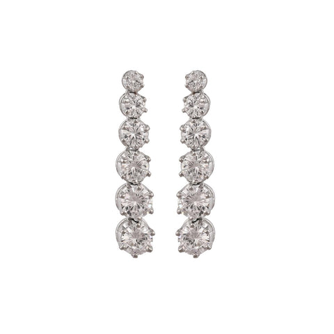 Handmade CZ Solitaire Single Line Necklace Set