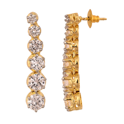 Handmade CZ Solitaire Single Line Necklace Set