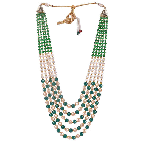 Glass & Pearl Stone Beads Sarafa Adorable Necklace