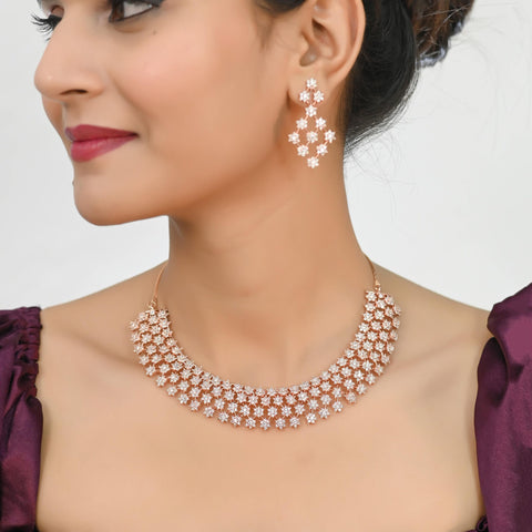 Gorgeous CZ Necklace Set for a Bold and Beautiful Statement