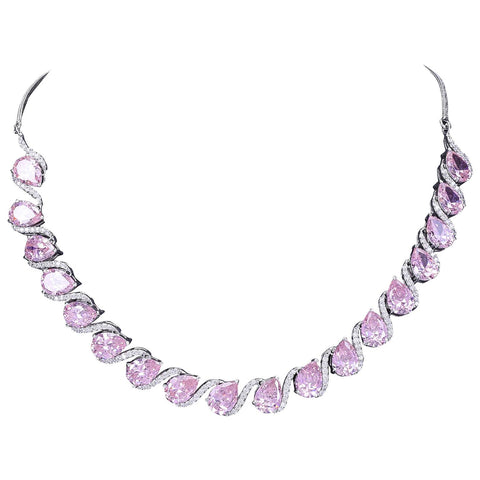 Gorgeous Handcrafted CZ Necklace Set - A Sensational and Eye-Catching Jewelry Piece