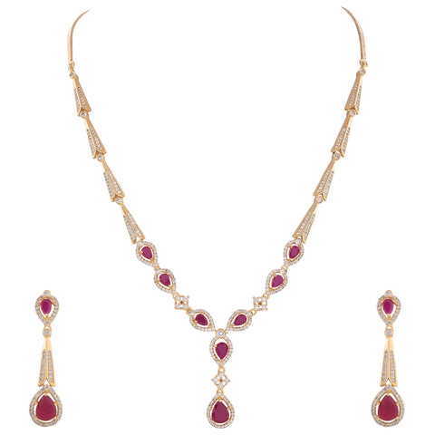 Elegant CZ Necklace Set for Women - An Unforgettable Expression of Love