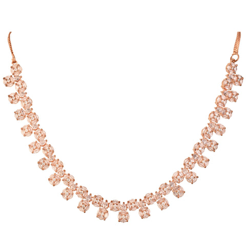 Make a Statement with this Handcrafted CZ Necklace Set
