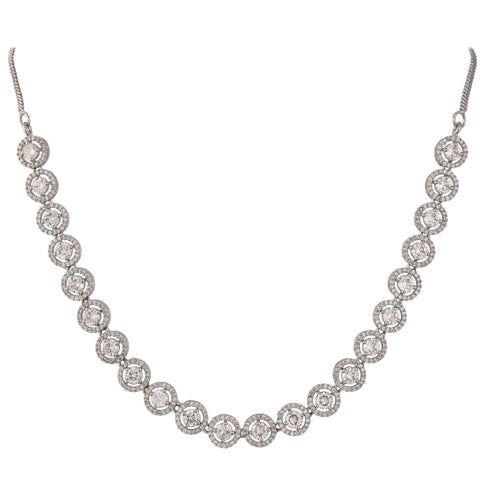 Uniquely Designed CZ Necklace Set, Handcrafted for You