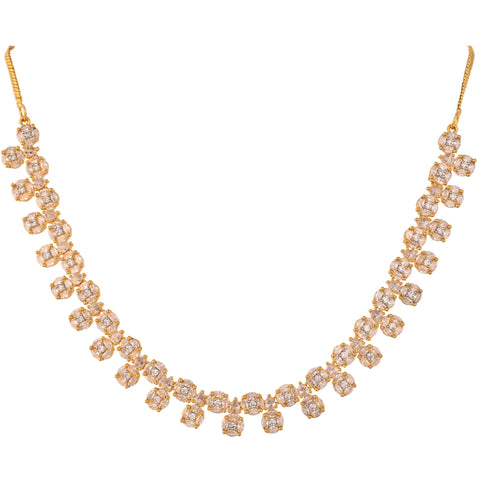 Sophisticated and Chic: Handcrafted CZ Necklace Set for Women