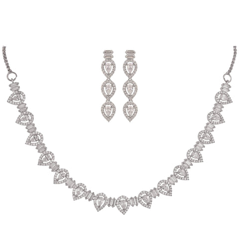 Unmatched Elegance: Handcrafted CZ Necklace Set for the Modern Fashionista