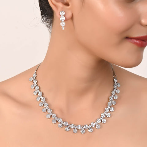 Handcrafted CZ Necklace Set: A Timeless Addition to Your Jewelry Collection