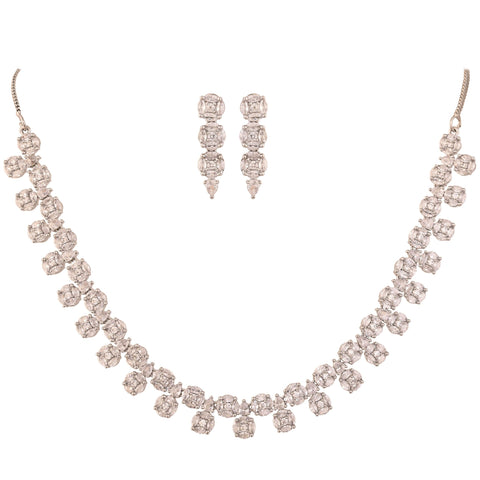 Handcrafted CZ Necklace Set: A Timeless Addition to Your Jewelry Collection