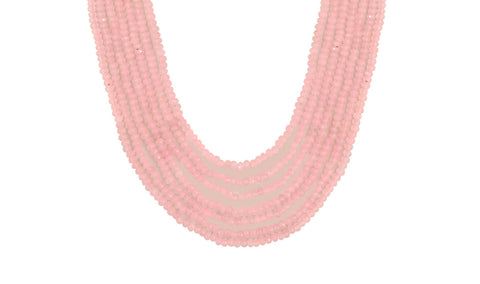 Semi-Precious Pink Beads Necklace for Women