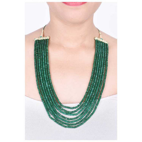 Semi-Precious Green Beads Necklace for Women
