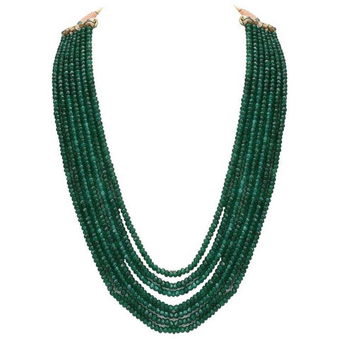 Semi-Precious Green Beads Necklace for Women