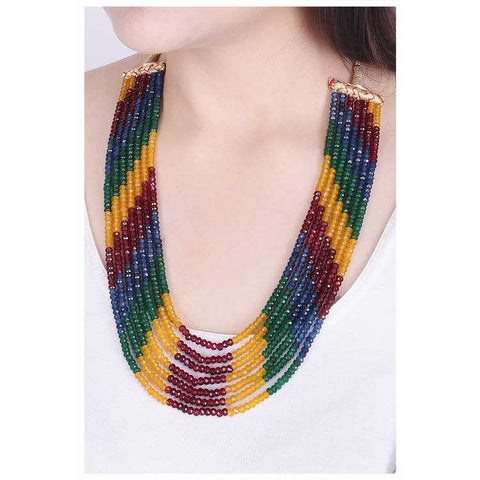 Transform Your Look with a Unique Semi-Precious Multi Beads Necklace for Women