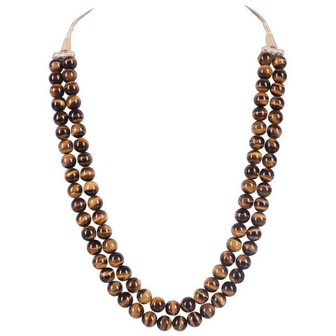 Timeless Glamour: A Classic AAA Quality Tiger Eye Beads Necklace for Women