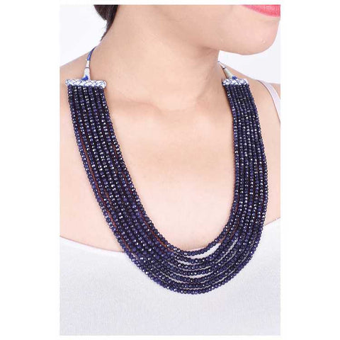 Semi-Precious Blue Beads Necklace for Women