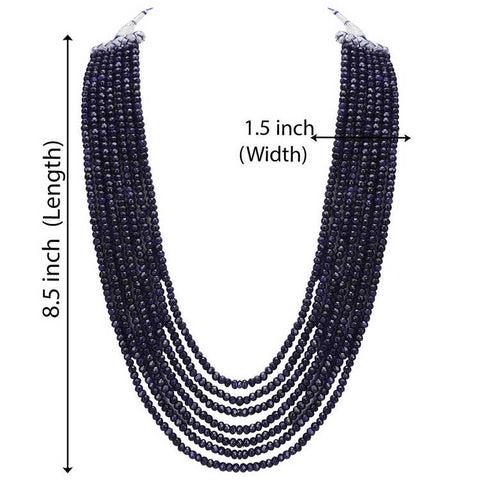 Semi-Precious Blue Beads Necklace for Women