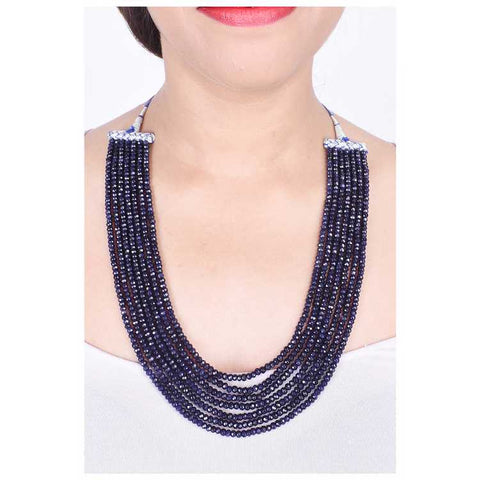 Semi-Precious Blue Beads Necklace for Women