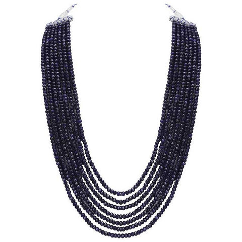 Semi-Precious Blue Beads Necklace for Women