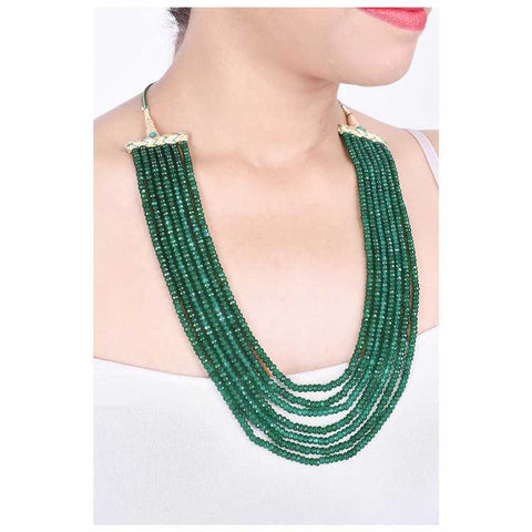 Semi-Precious Green Beads Necklace for Women