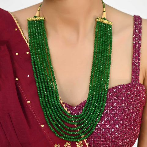 Semi-Precious Green Beads Necklace for Women