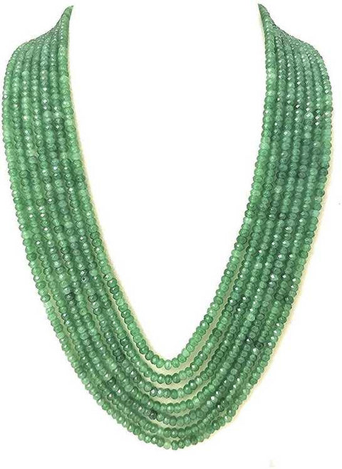 Semi-Precious Green Beads Necklace for Women